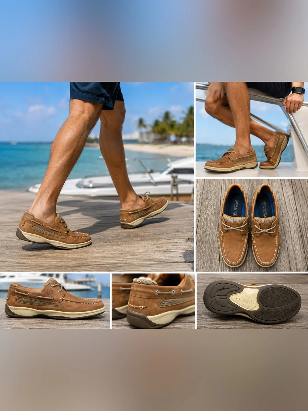 Sperry Top-Sider Leather Boat Shoes Brown Men’s Size 10W Deck Shoes